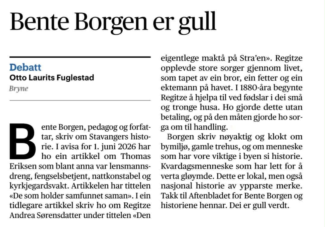 Fra Stavanger Aftenblad 23.06.2026